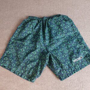 Vintage Nike ACG Shorts Small Green All Over Lined Drawstring Embroidered